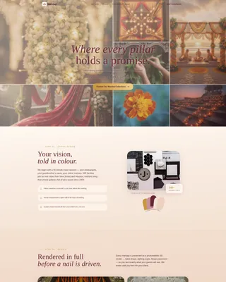 Indian Wedding Specialist Booking Website Template
