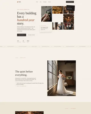 Industrial Chic Wedding Booking Website Template