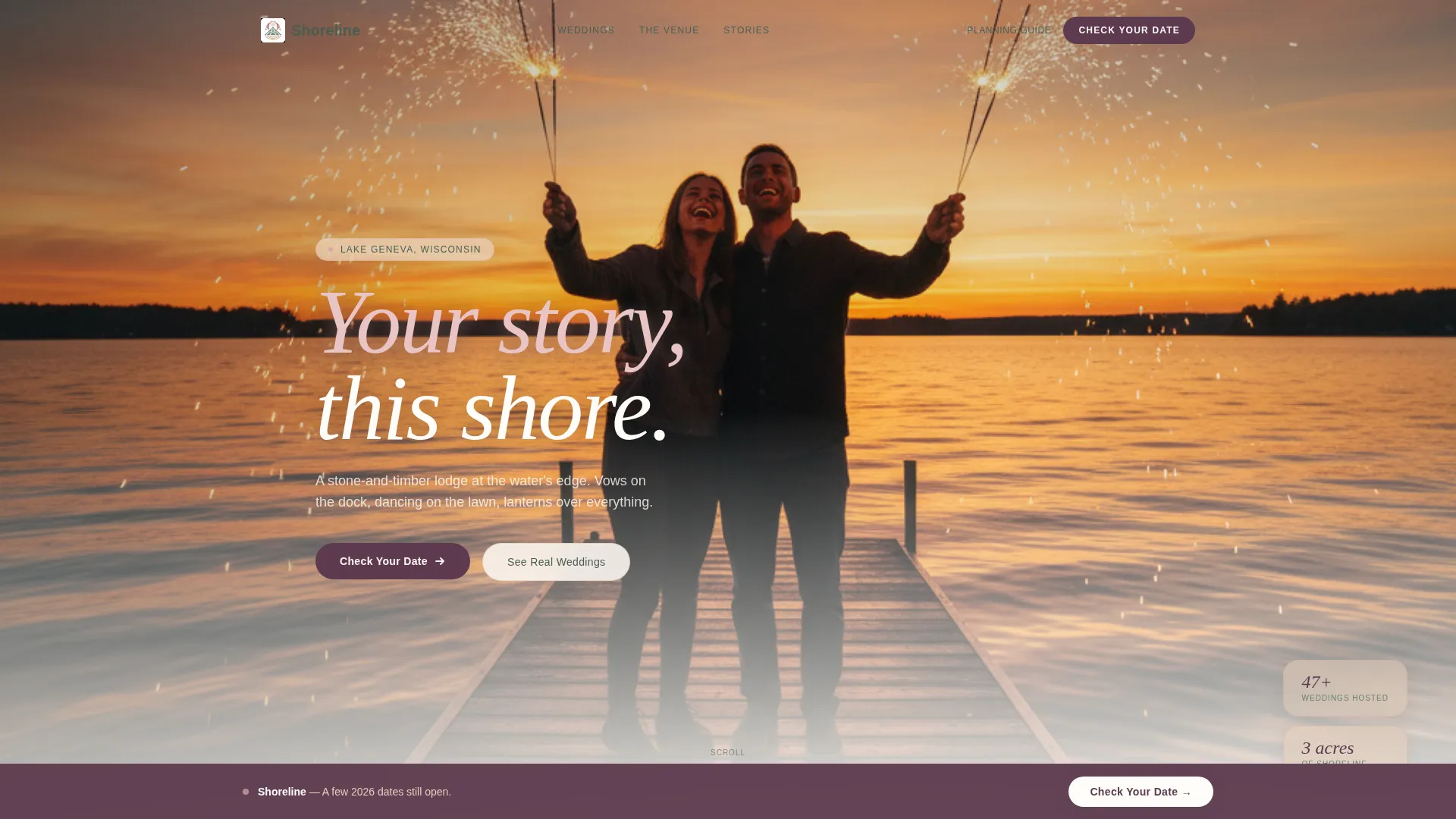 Wedding Venue Commercial Booking Website Template