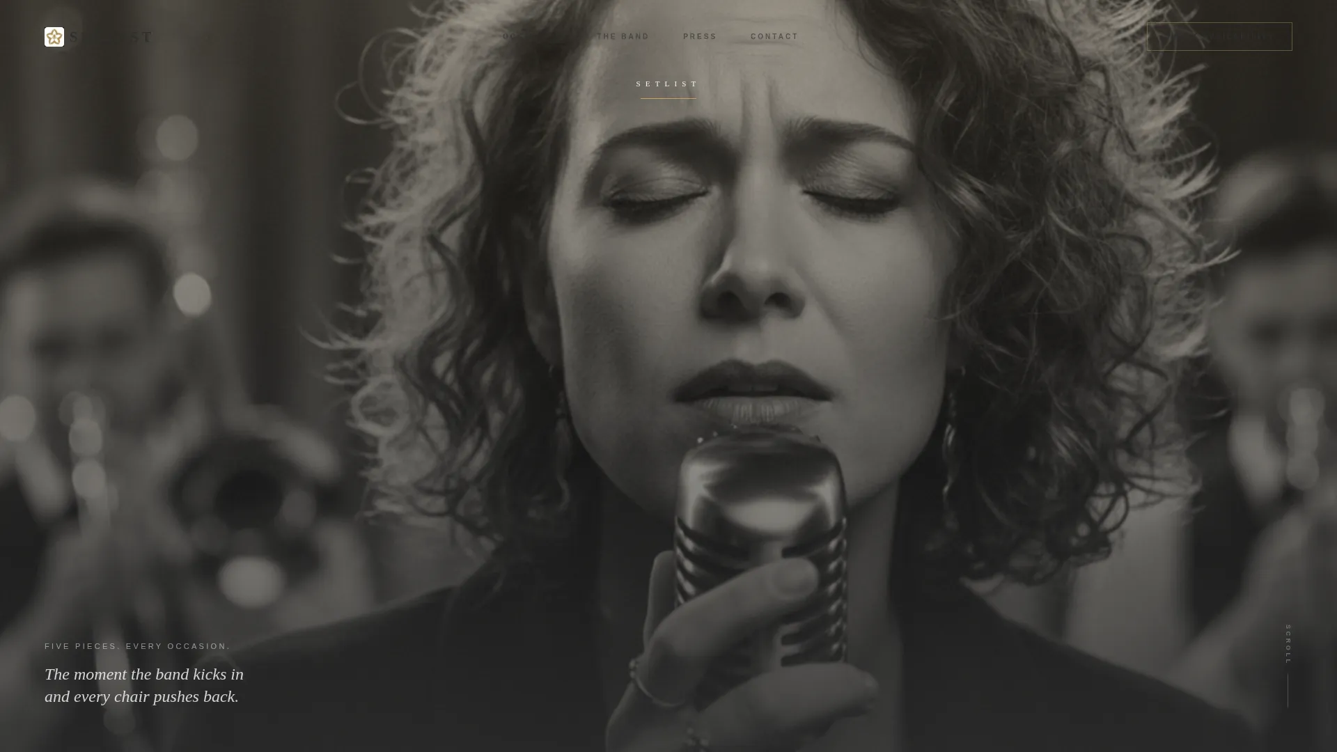 Live Band Website Template for Weddings & Corporate Events