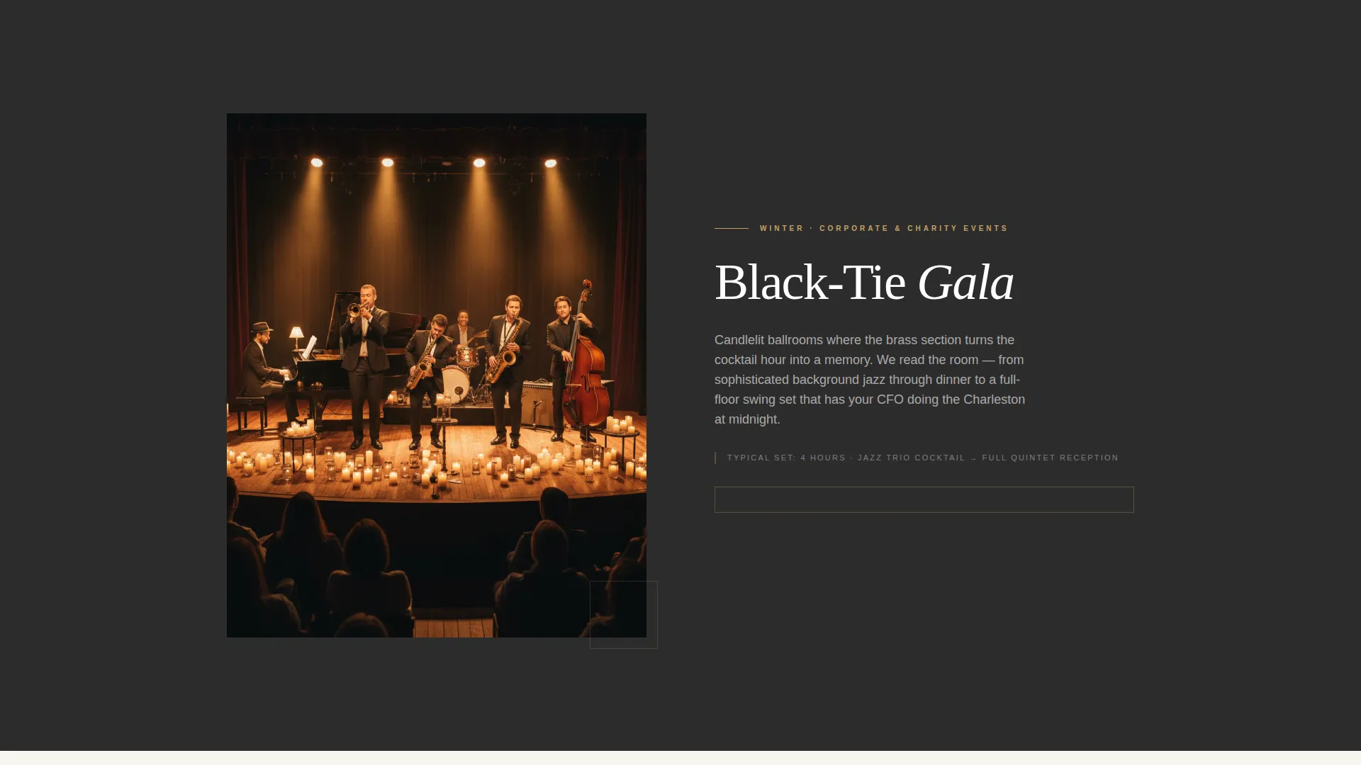 Live Band Website Template for Weddings & Corporate Events