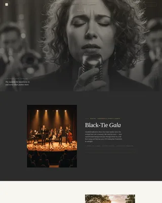 Live Band Website Template for Weddings & Corporate Events