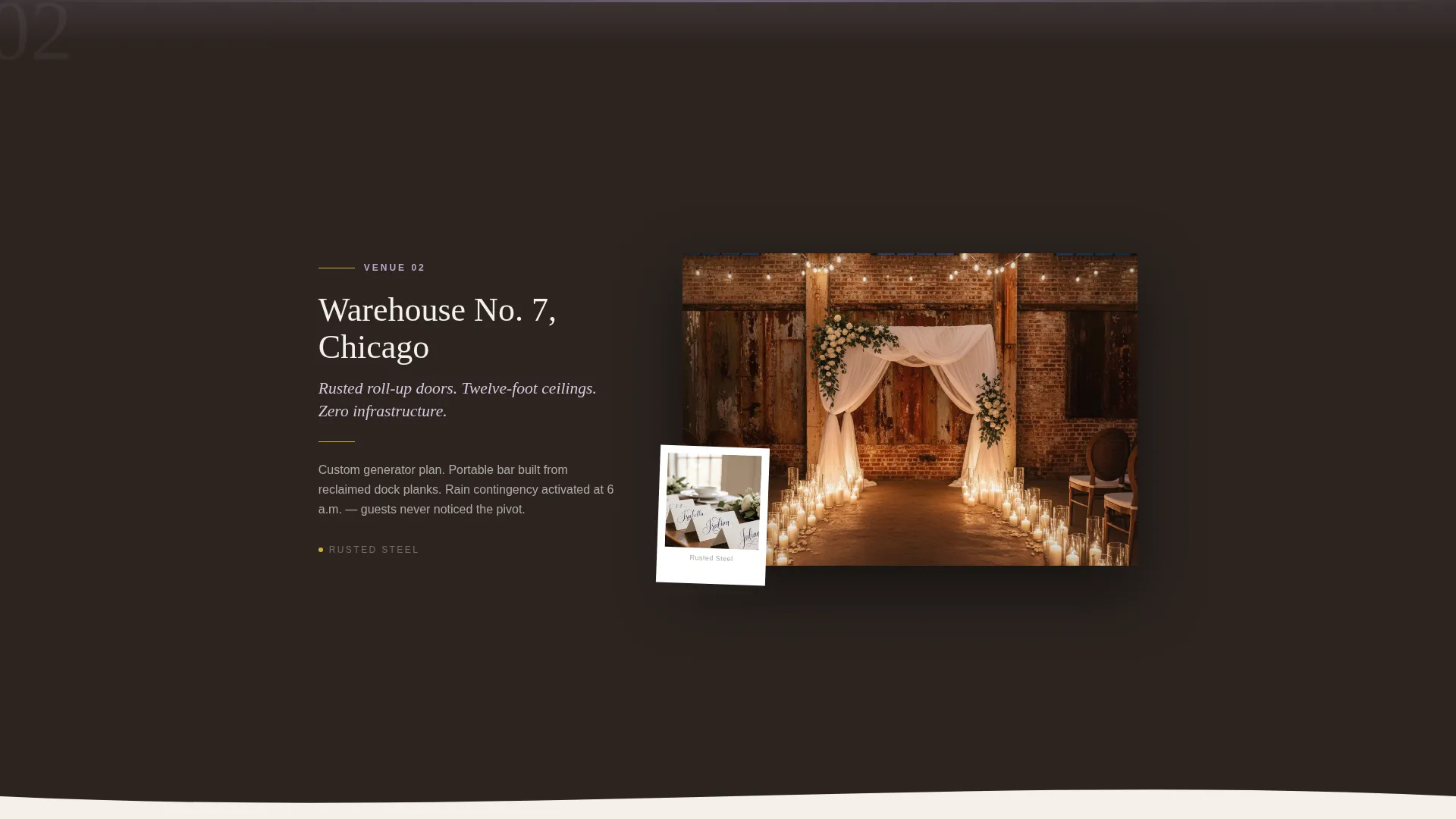 Wedding Venue Portfolio Website Template