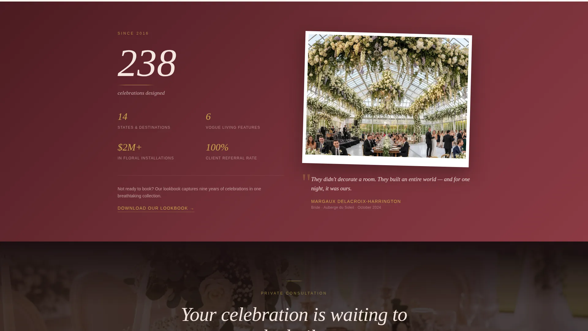 Luxury Wedding Booking Website Template