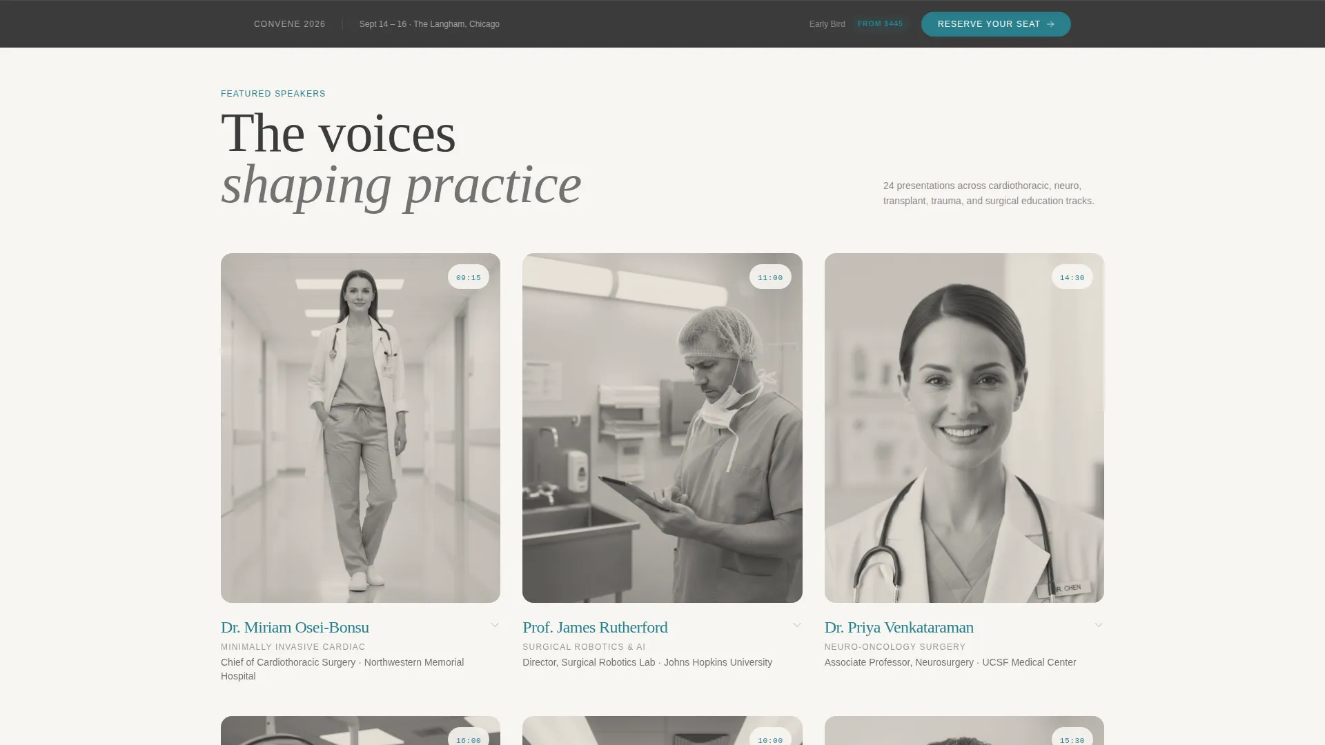 Medical Conference & Clinical Summit Registration Website Template