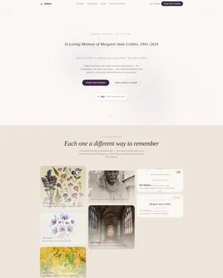 Memorial Event Pricing Website Template
