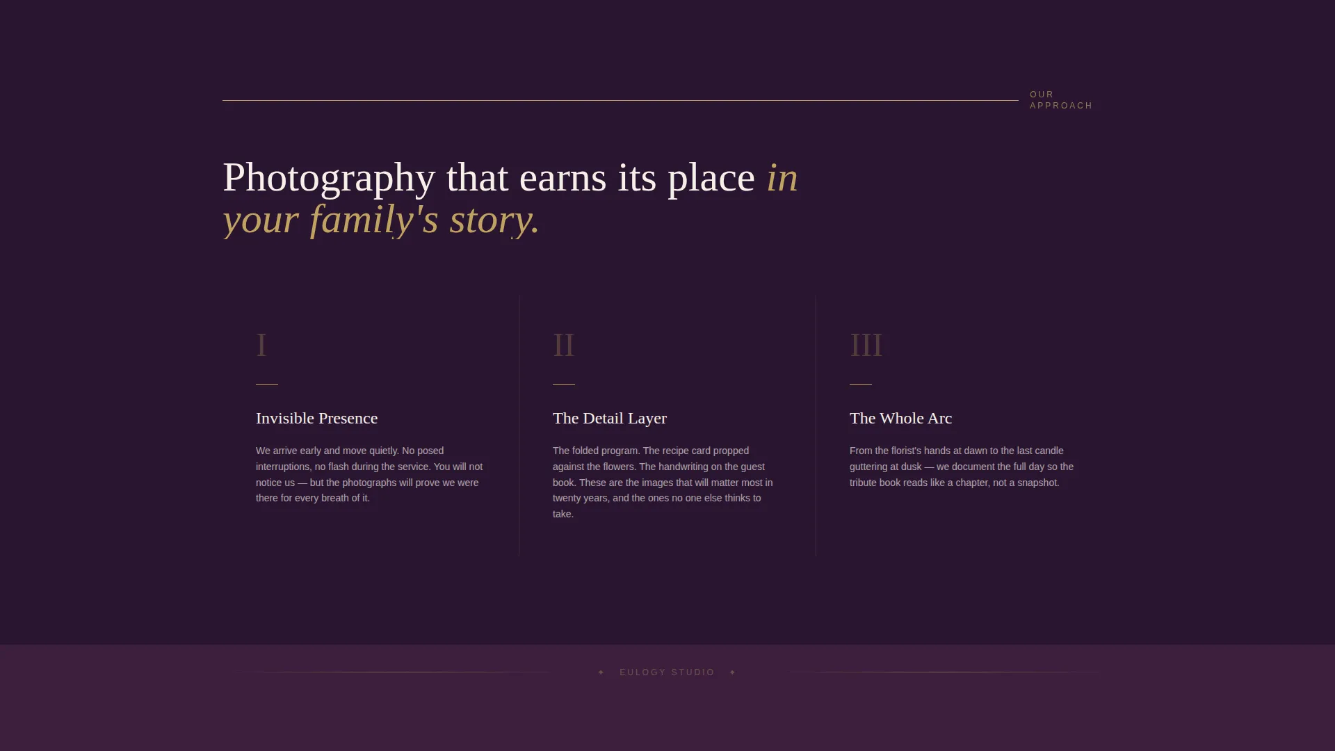 Memorial Event Specialist Booking Website Template
