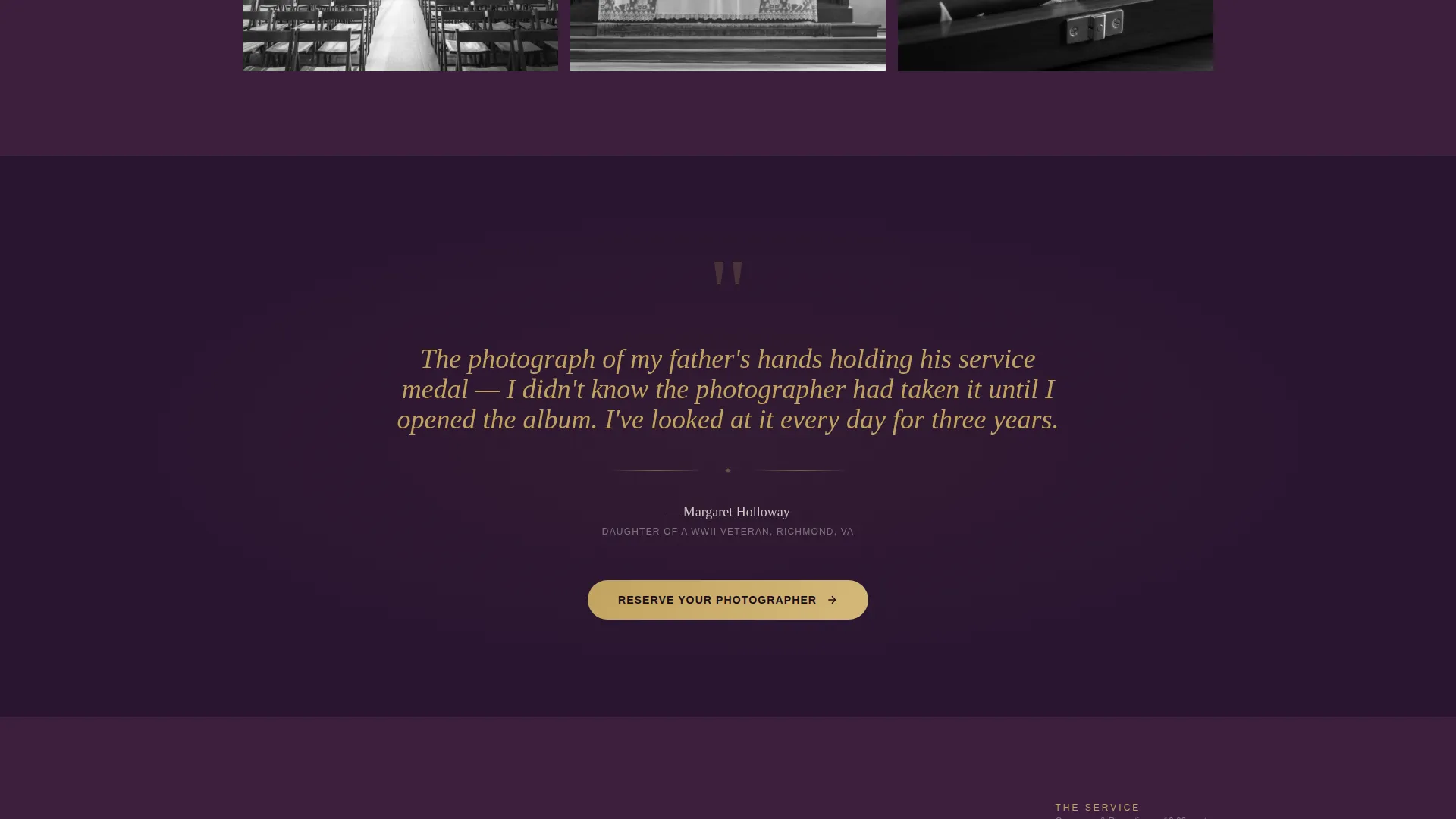 Memorial Event Specialist Booking Website Template