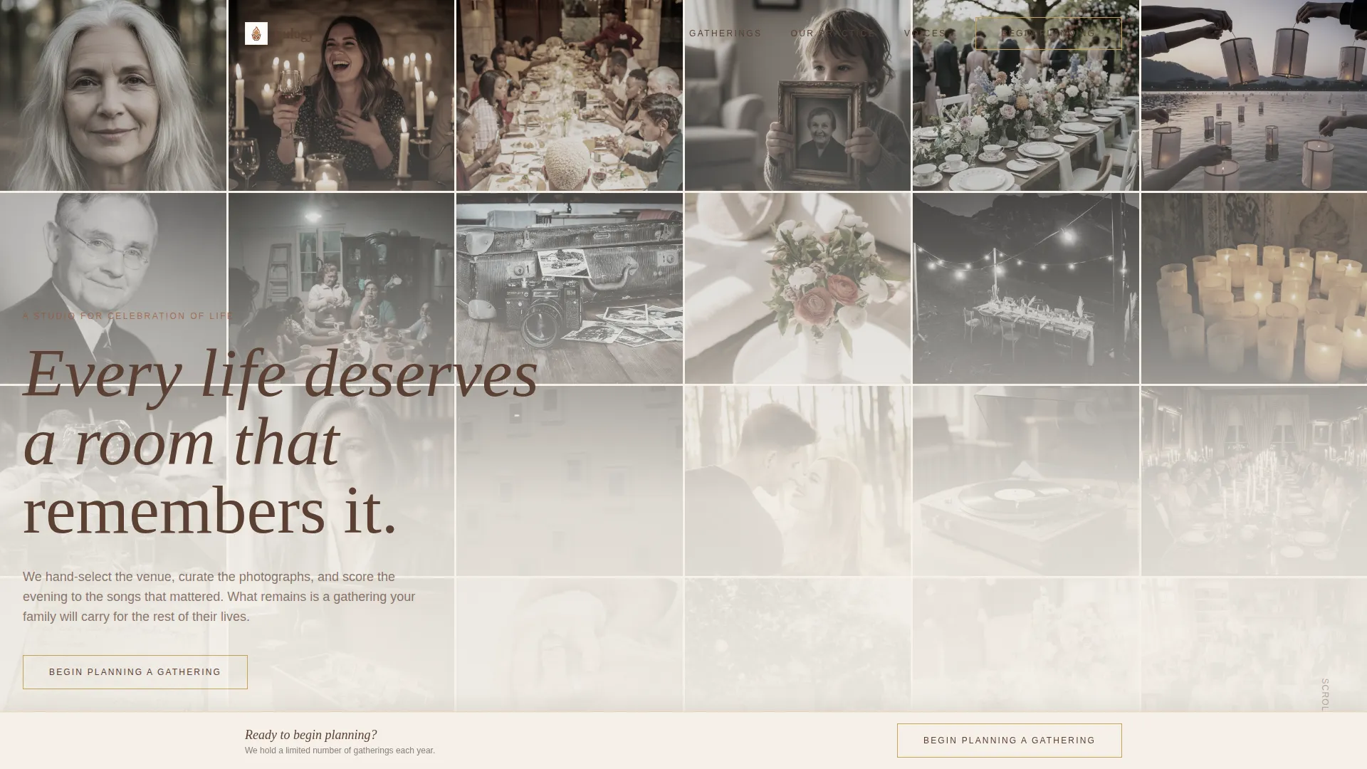 Memorial Event Professional Website Template