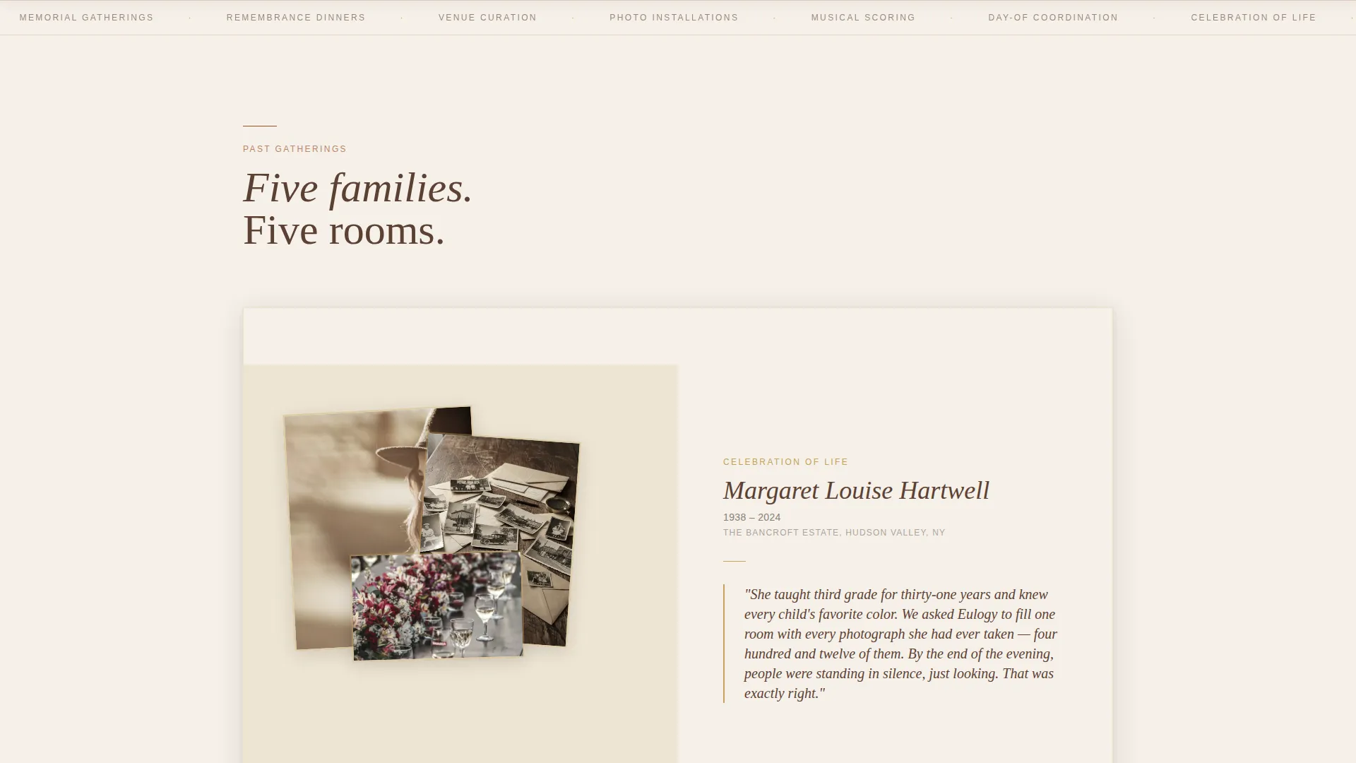 Memorial Event Professional Website Template