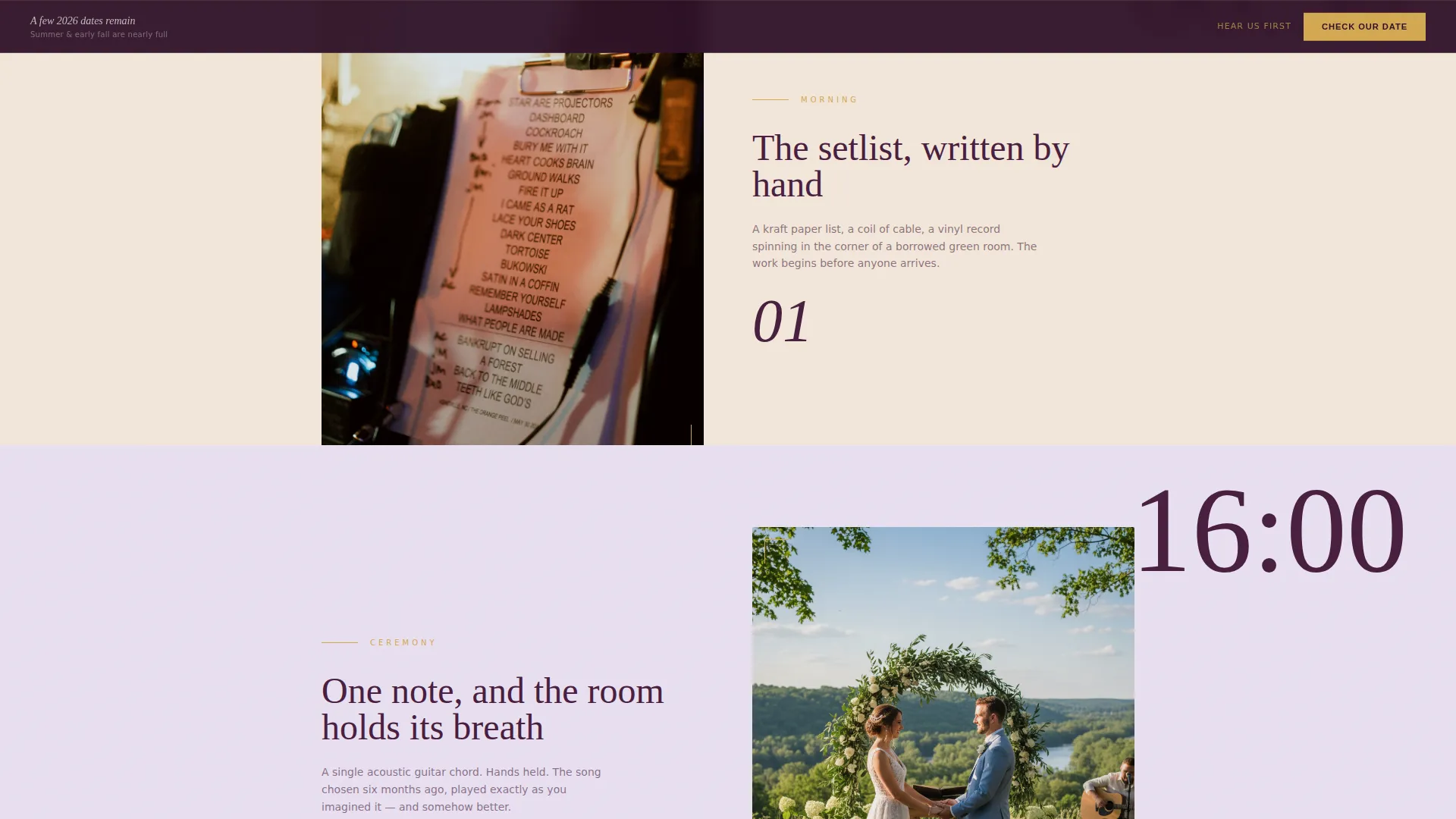 Minimalist Wedding Professional Website Template