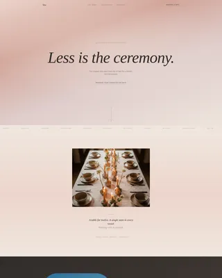 Minimalist Wedding Booking Website Template