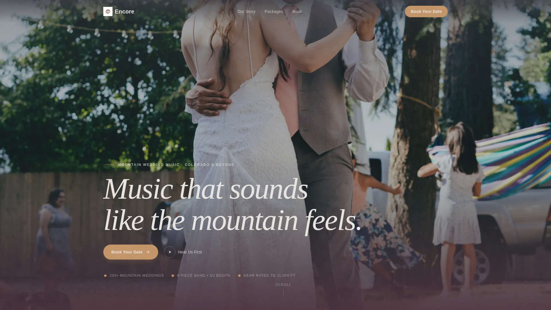 Mountain Wedding Booking Website Template