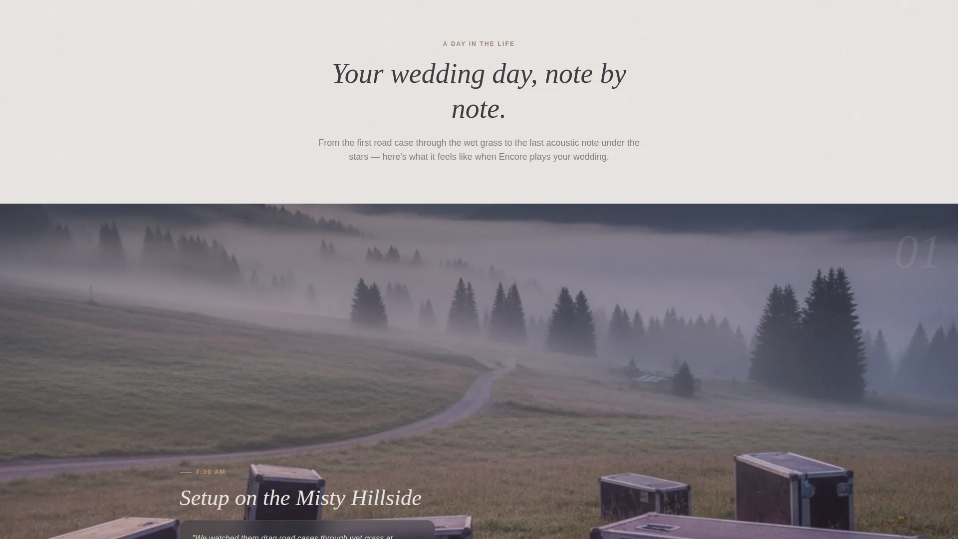 Mountain Wedding Booking Website Template