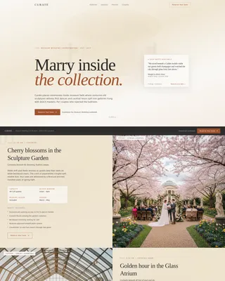 Wedding Venue Booking Website Template