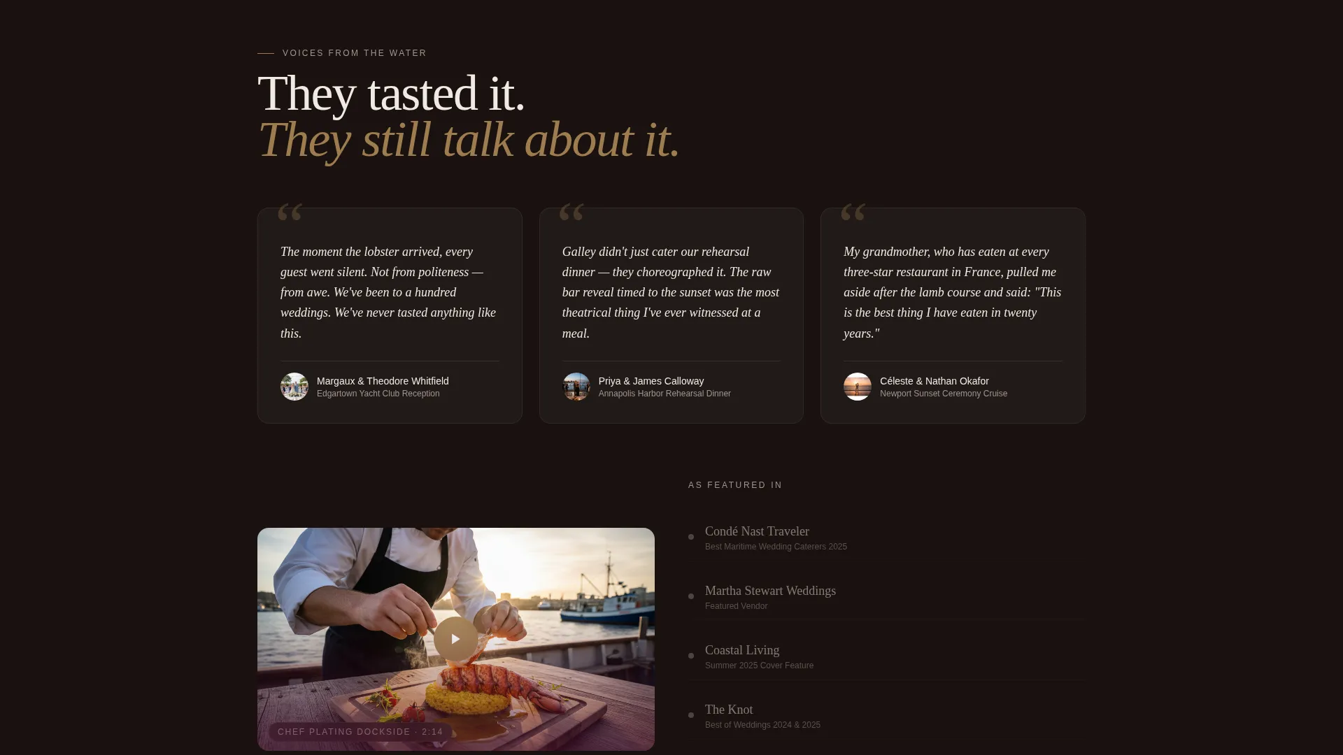 Nautical Wedding Booking Website Template