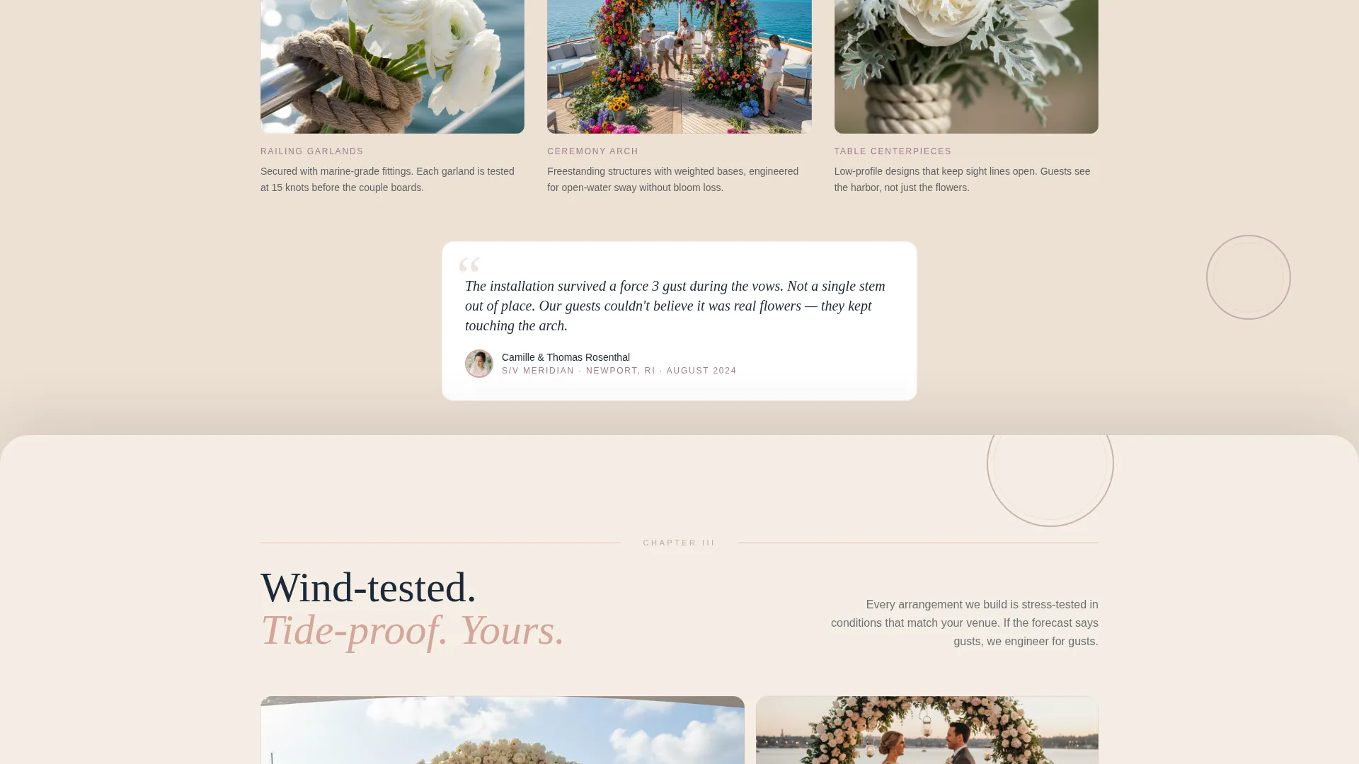 Nautical Wedding Specialist Professional Website Template
