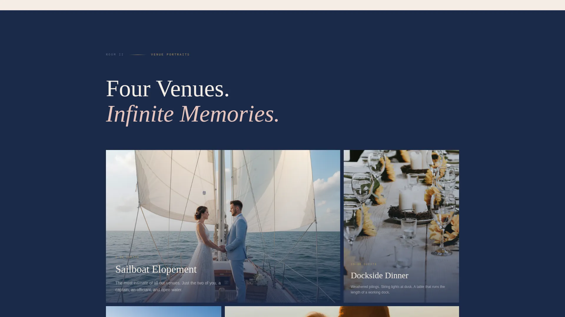 Nautical Wedding Specialist Booking Website Template