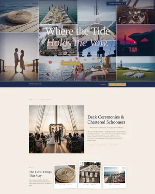 Nautical Wedding Specialist Booking Website Template