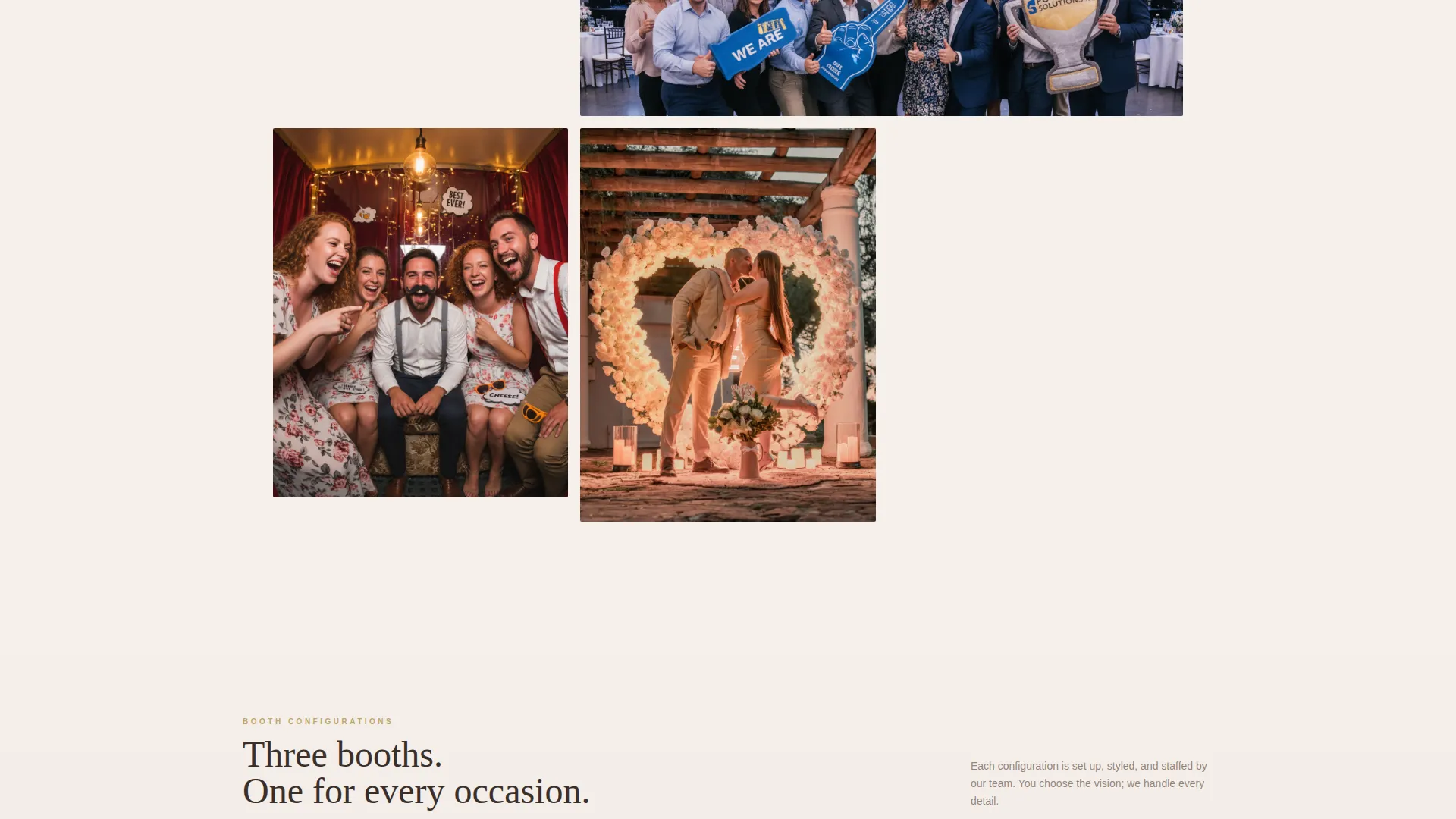 Photo Booth & Party Rental Specialist Booking Website Template