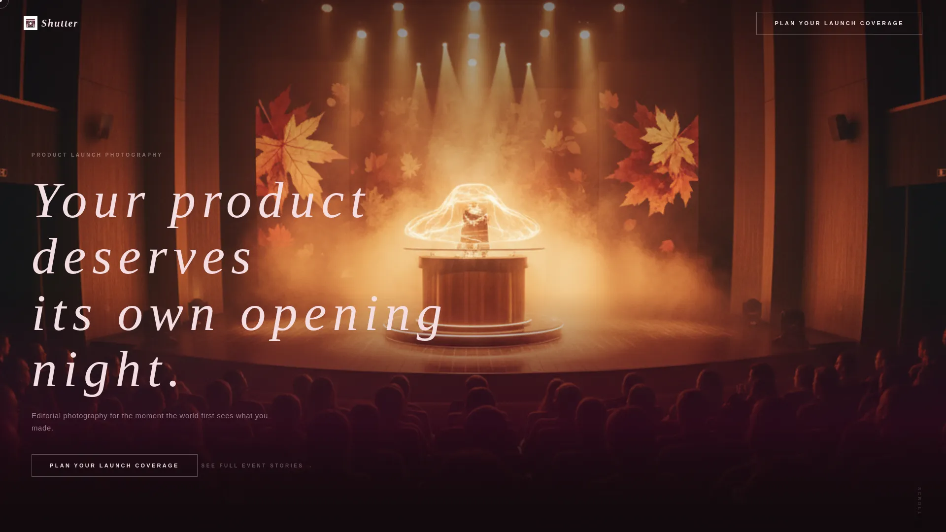 Product Launch Event Portfolio Website Template