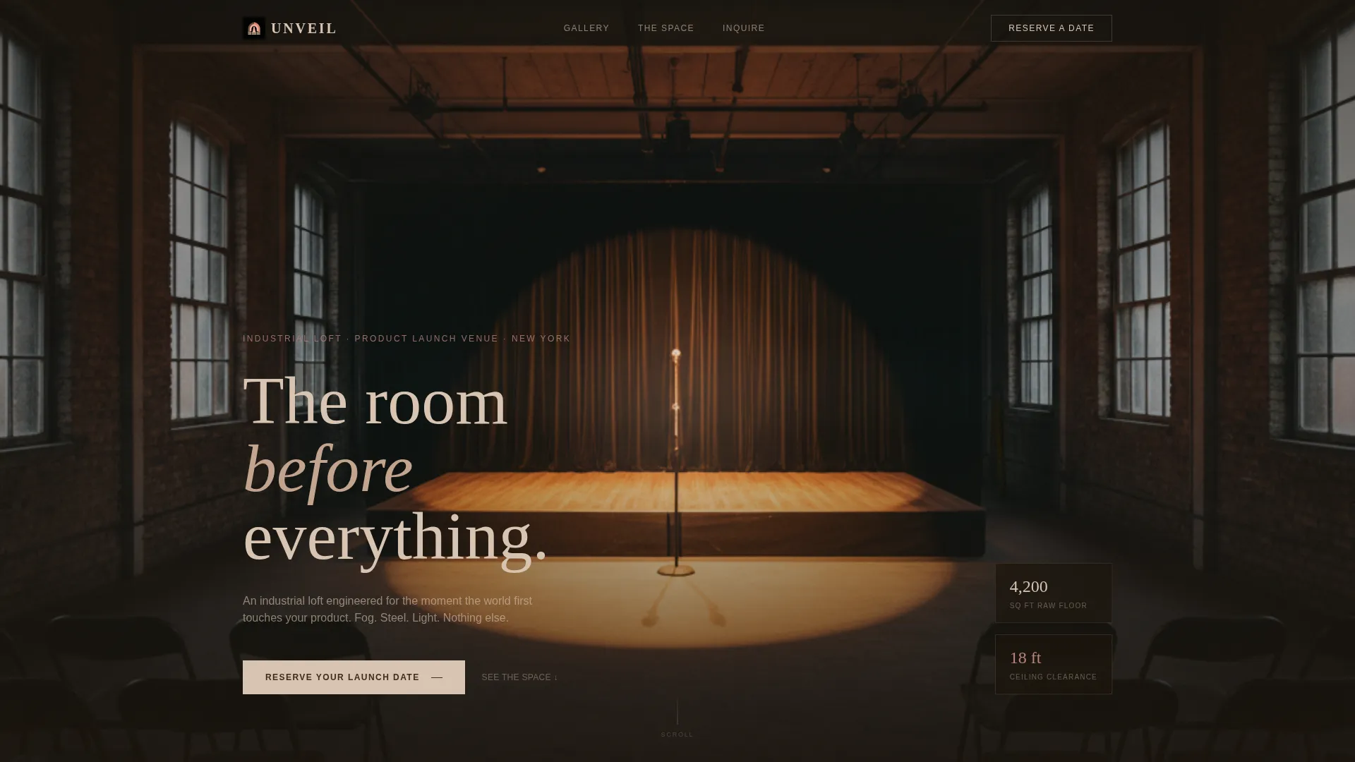 Product Launch Event Specialist Booking Website Template