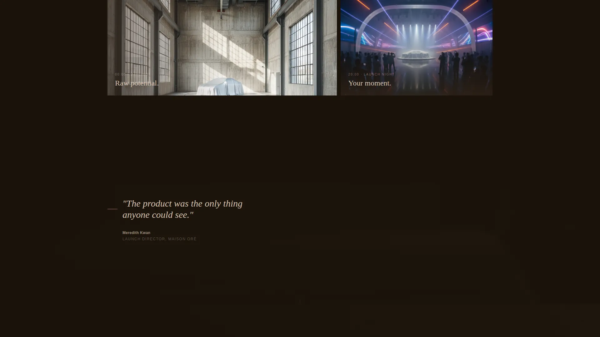 Product Launch Event Specialist Booking Website Template