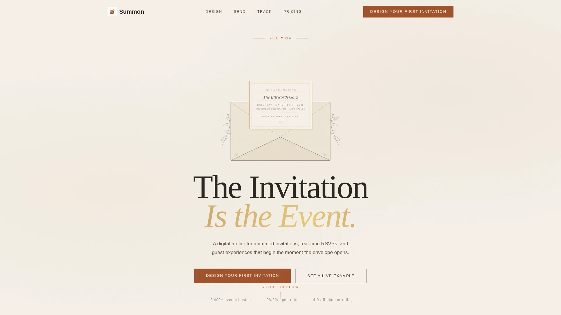 Elegant RSVP & Invitation Landing Page Template