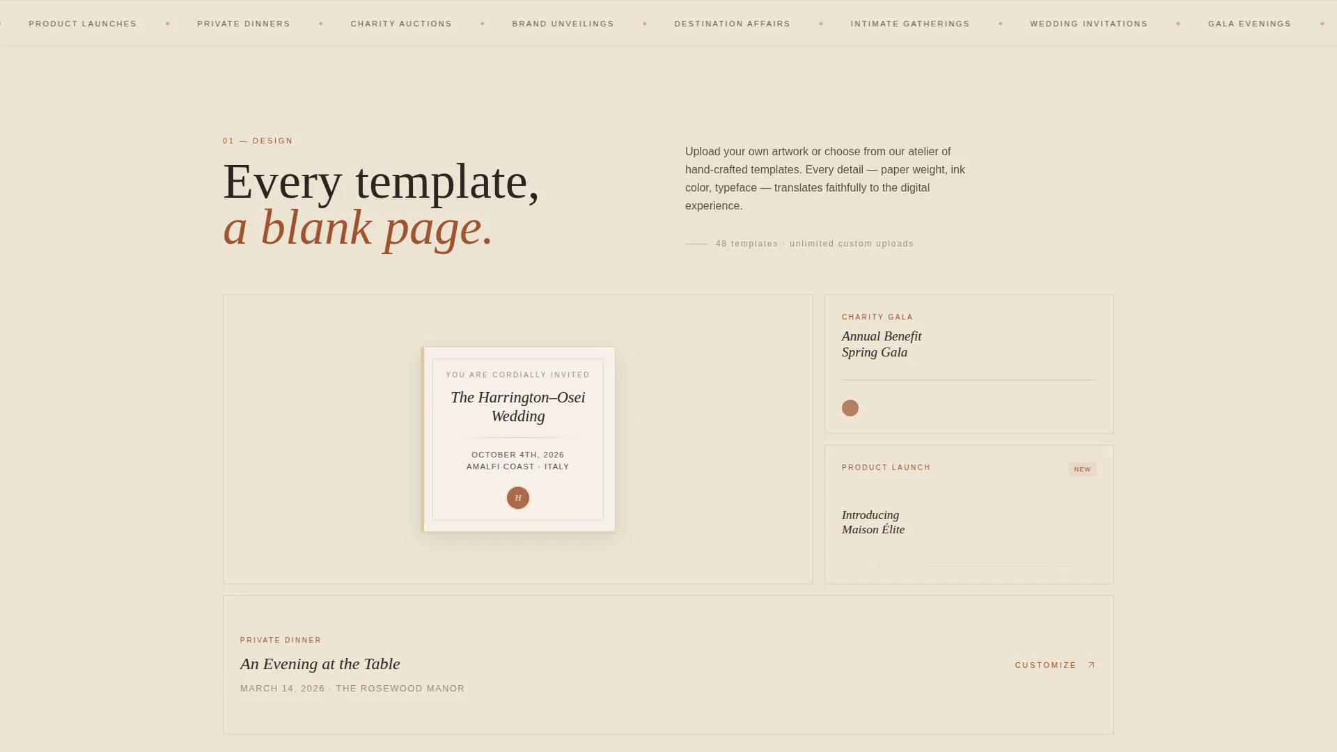 Elegant RSVP & Invitation Landing Page Template