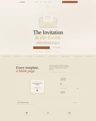 Elegant RSVP & Invitation Landing Page Template
