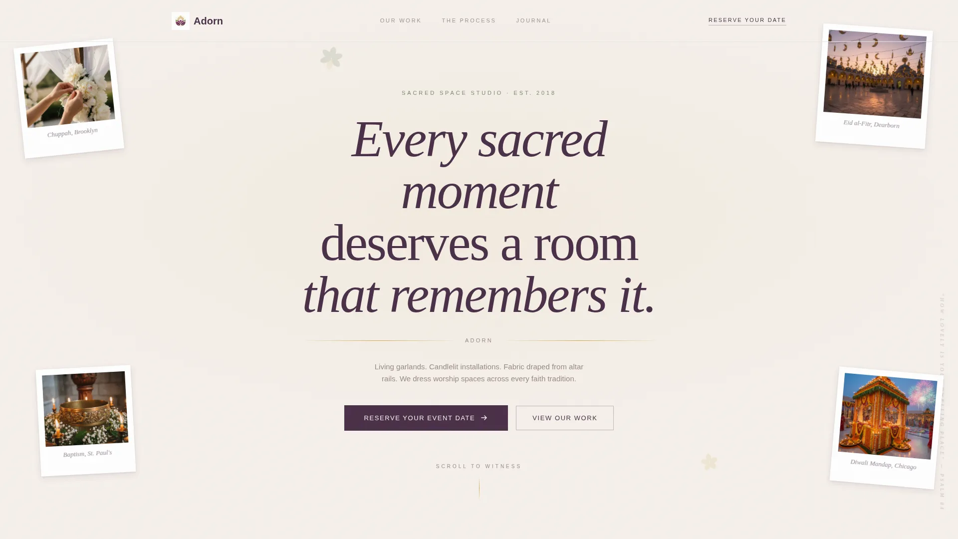 Religious Event Booking Website Template
