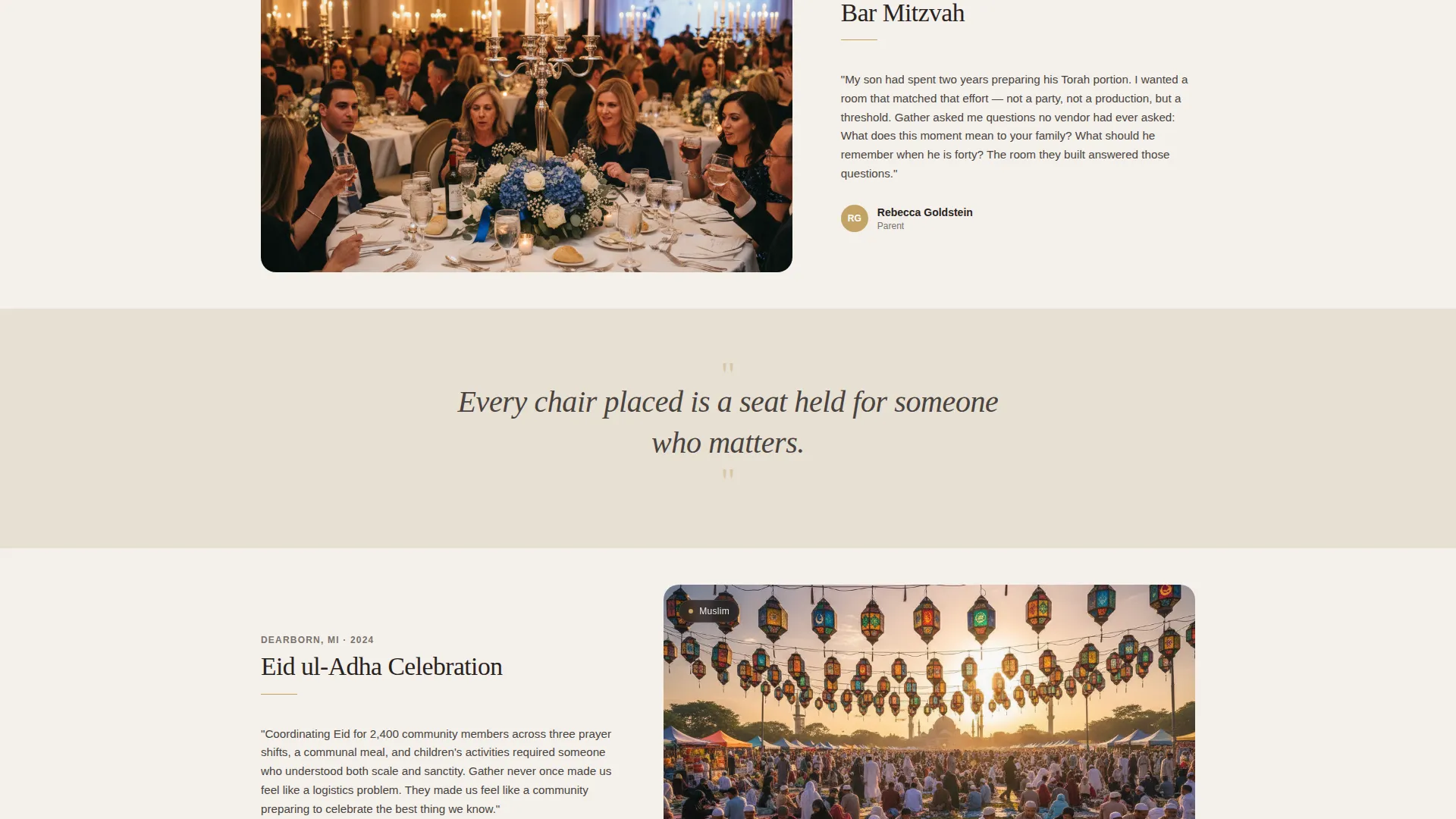 Religious Event Advanced Booking Website Template