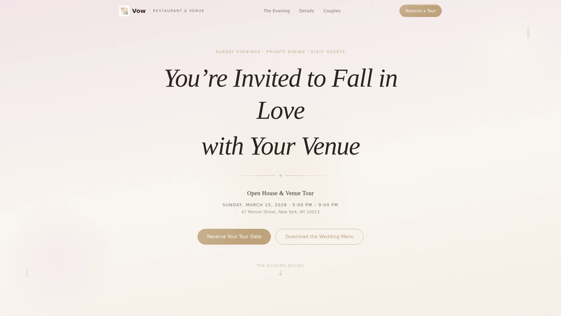 Wedding Venue Local Professional Website Template