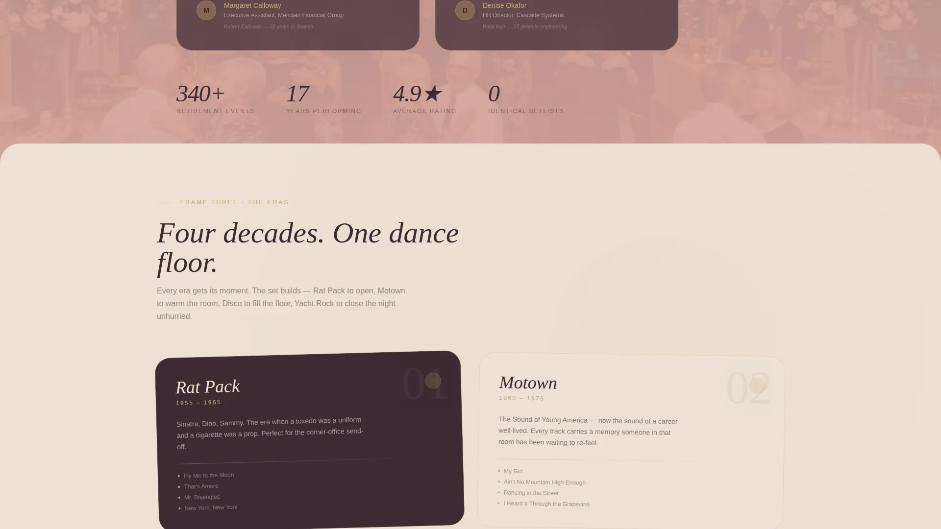 Retirement Event Professional Website Template