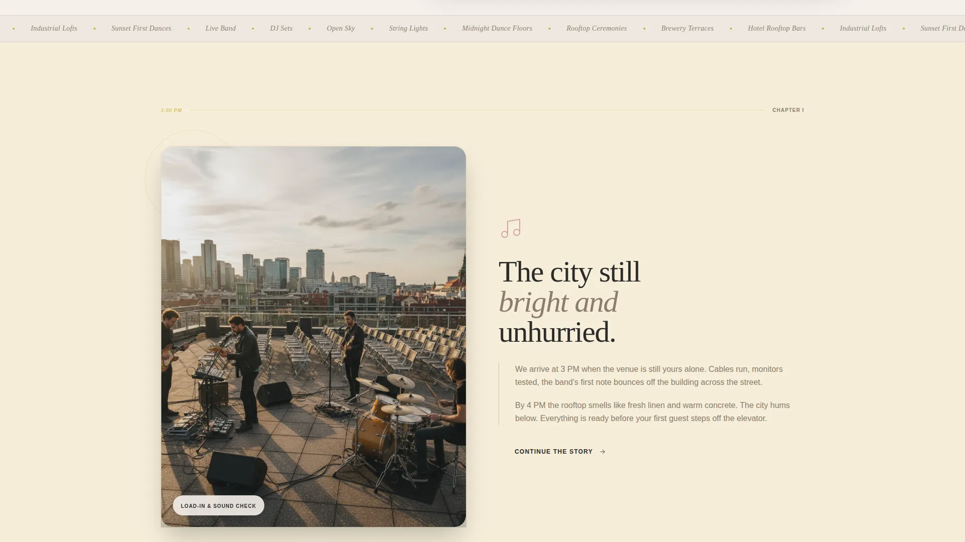 Stunning Rooftop Landing Page Template