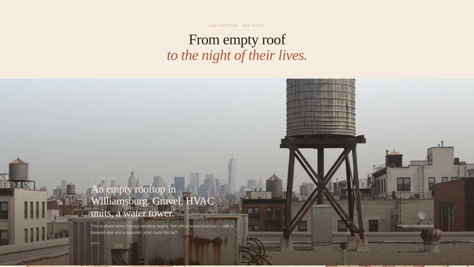 Rooftop Wedding Professional Website Template