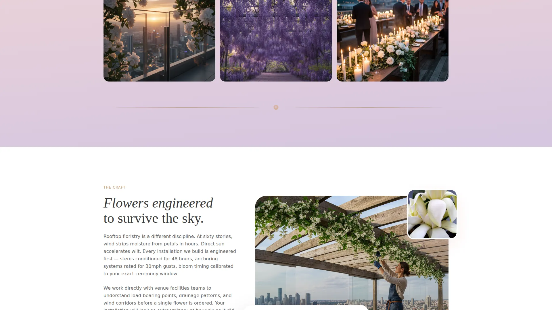 Flower Arrangements Landing Page Template