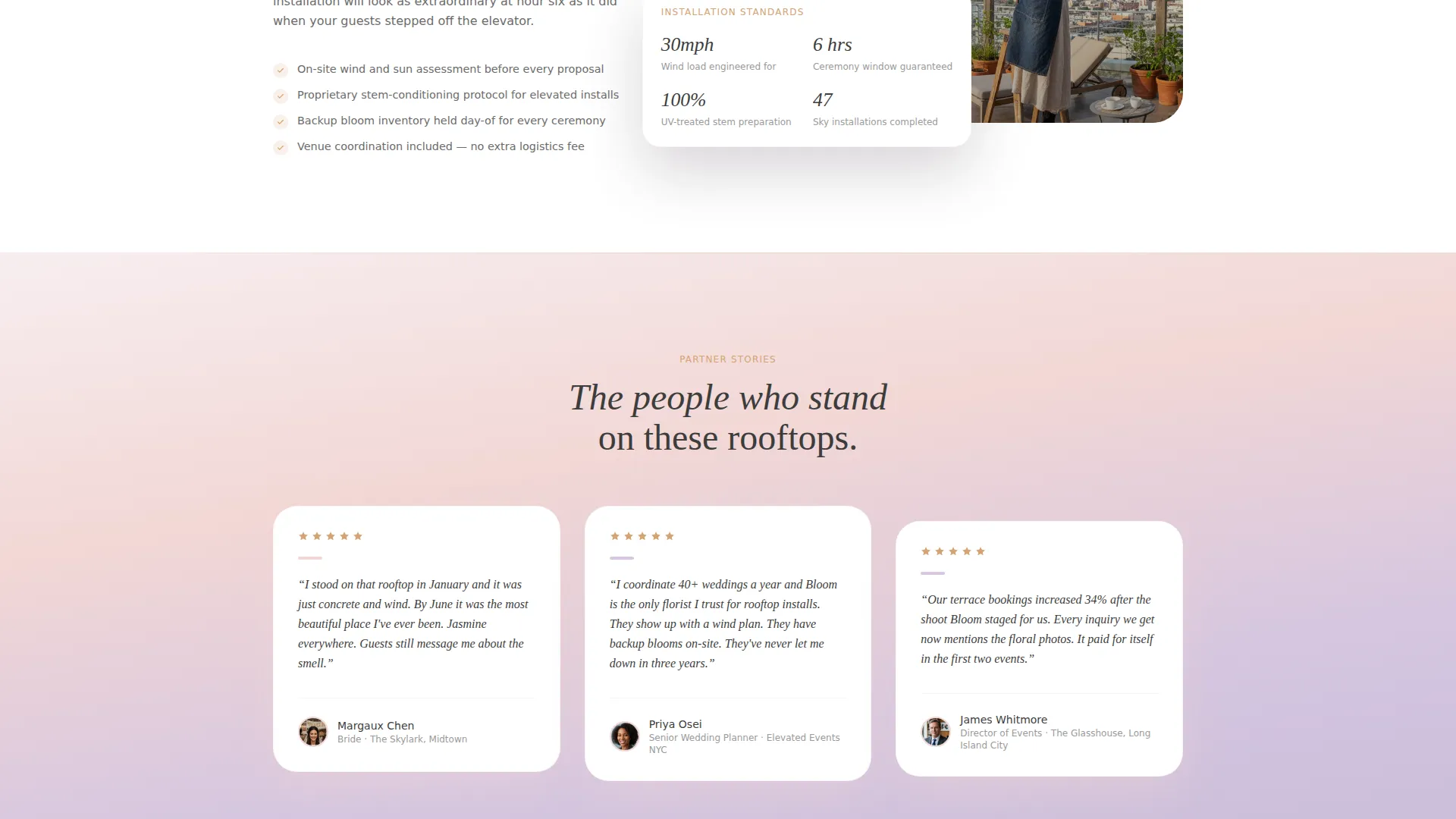 Flower Arrangements Landing Page Template