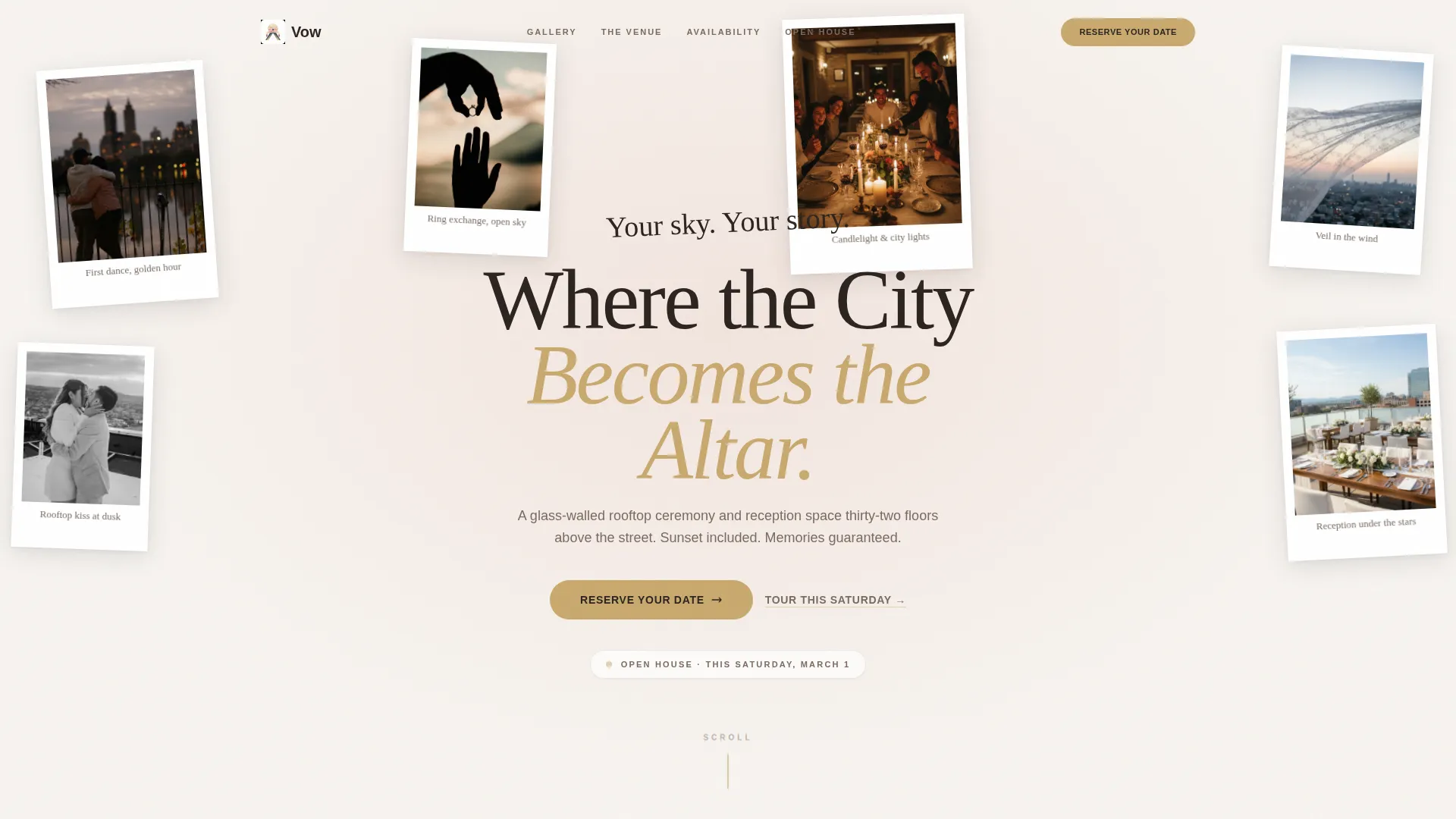Elegant Rooftop Landing Page Template