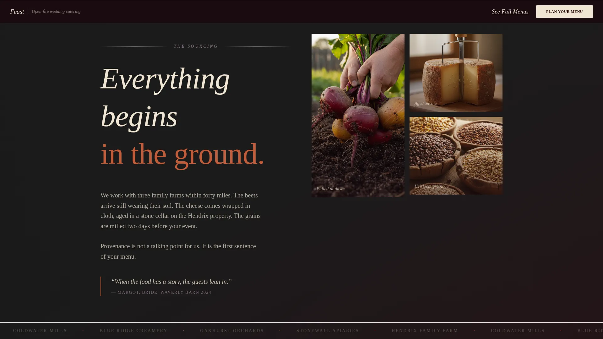 Rustic Wedding Booking Website Template