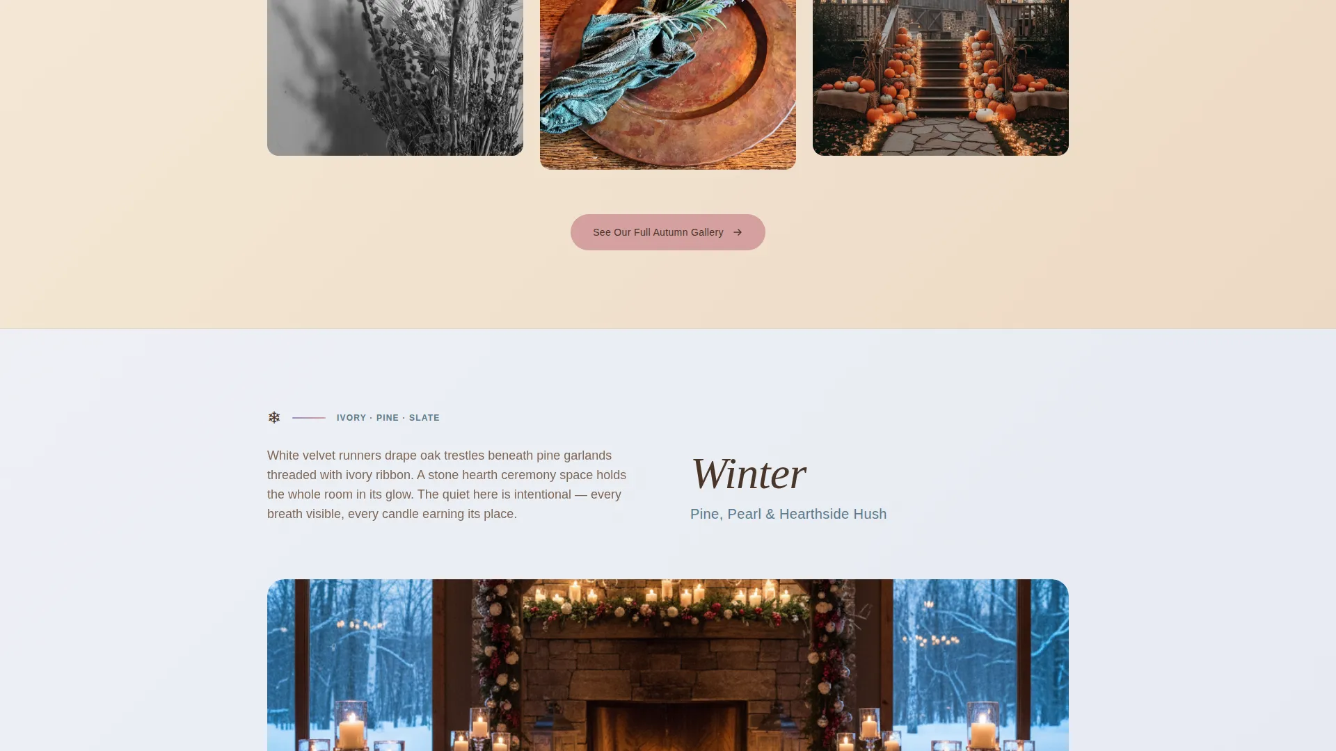 Rustic Wedding Decorator Landing Page Template