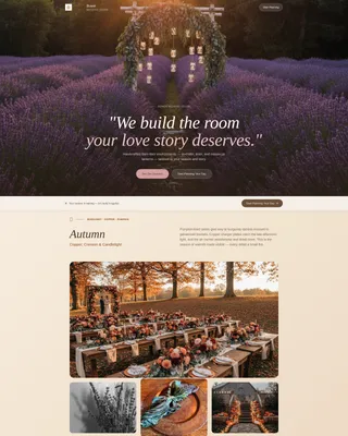 Rustic Wedding Decorator Landing Page Template