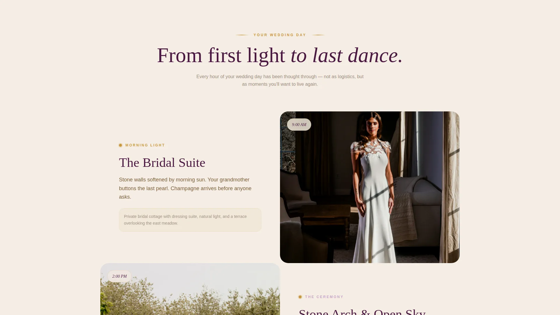 Rustic Wedding Specialist Professional Website Template