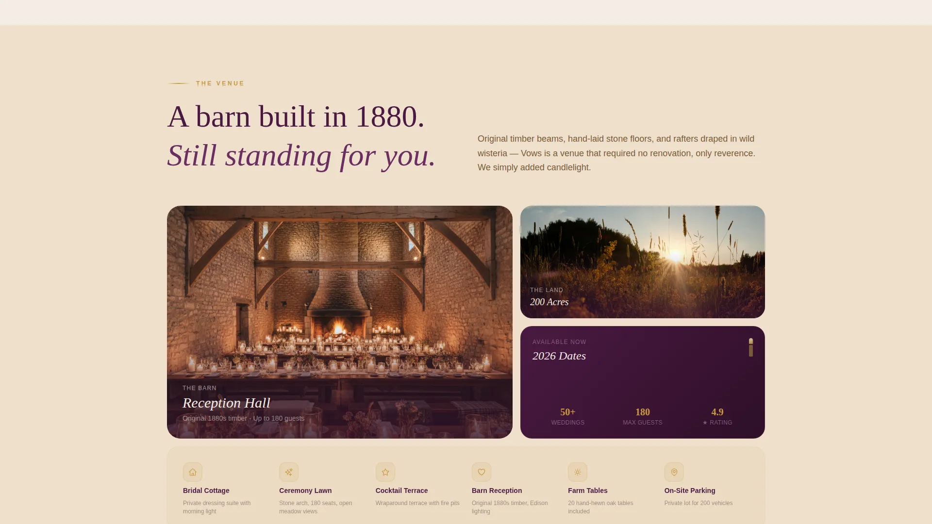 Rustic Wedding Specialist Professional Website Template