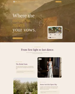 Rustic Wedding Specialist Professional Website Template