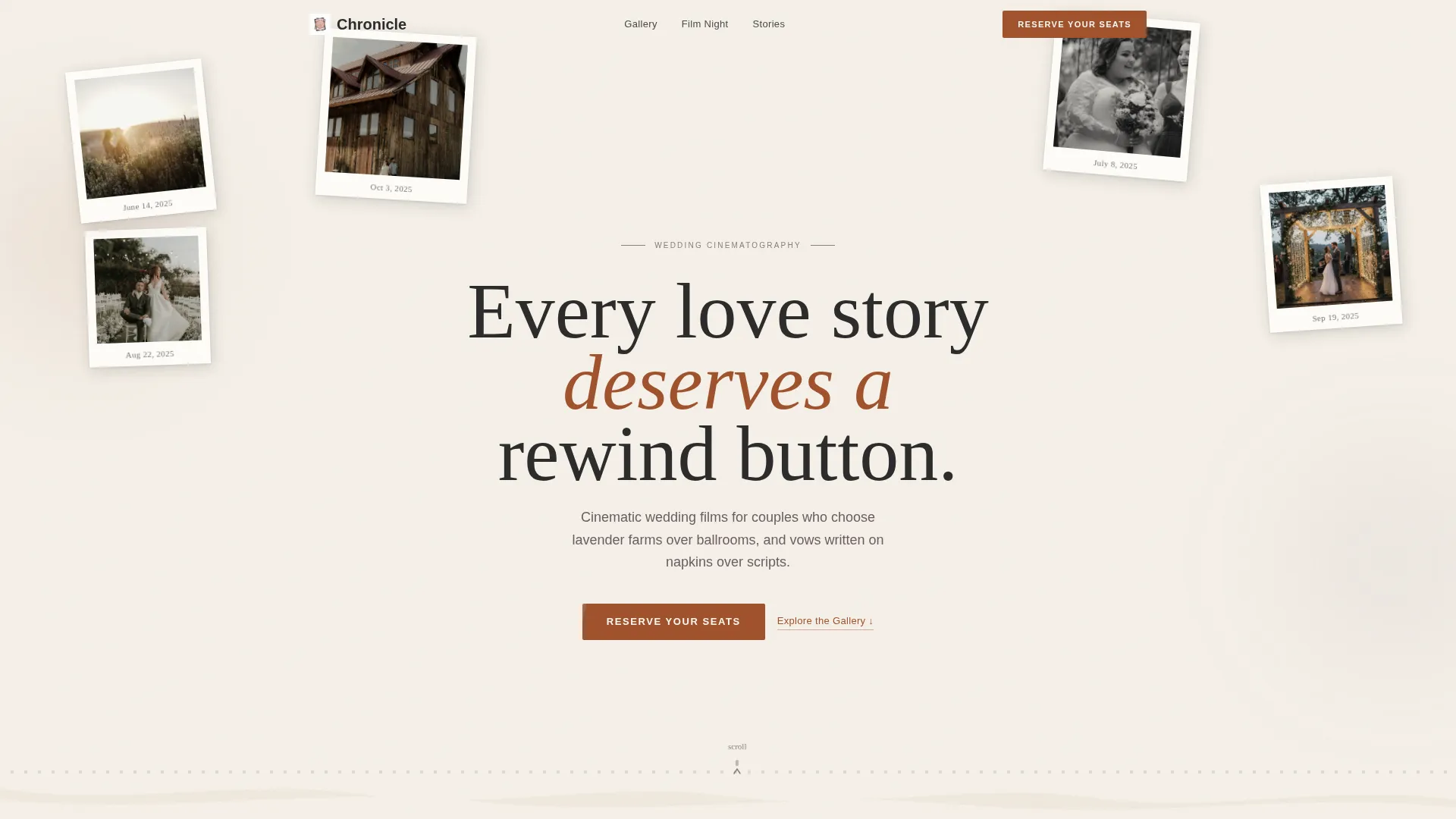 Rustic Wedding Professional Website Template