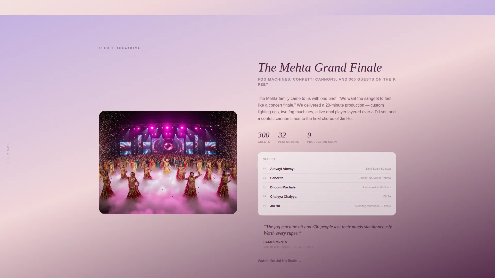 Choreography Landing Page Template for Wedding Studios