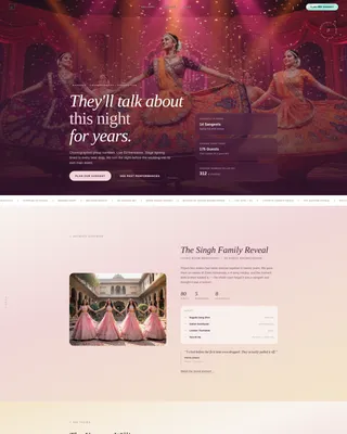 Choreography Landing Page Template for Wedding Studios