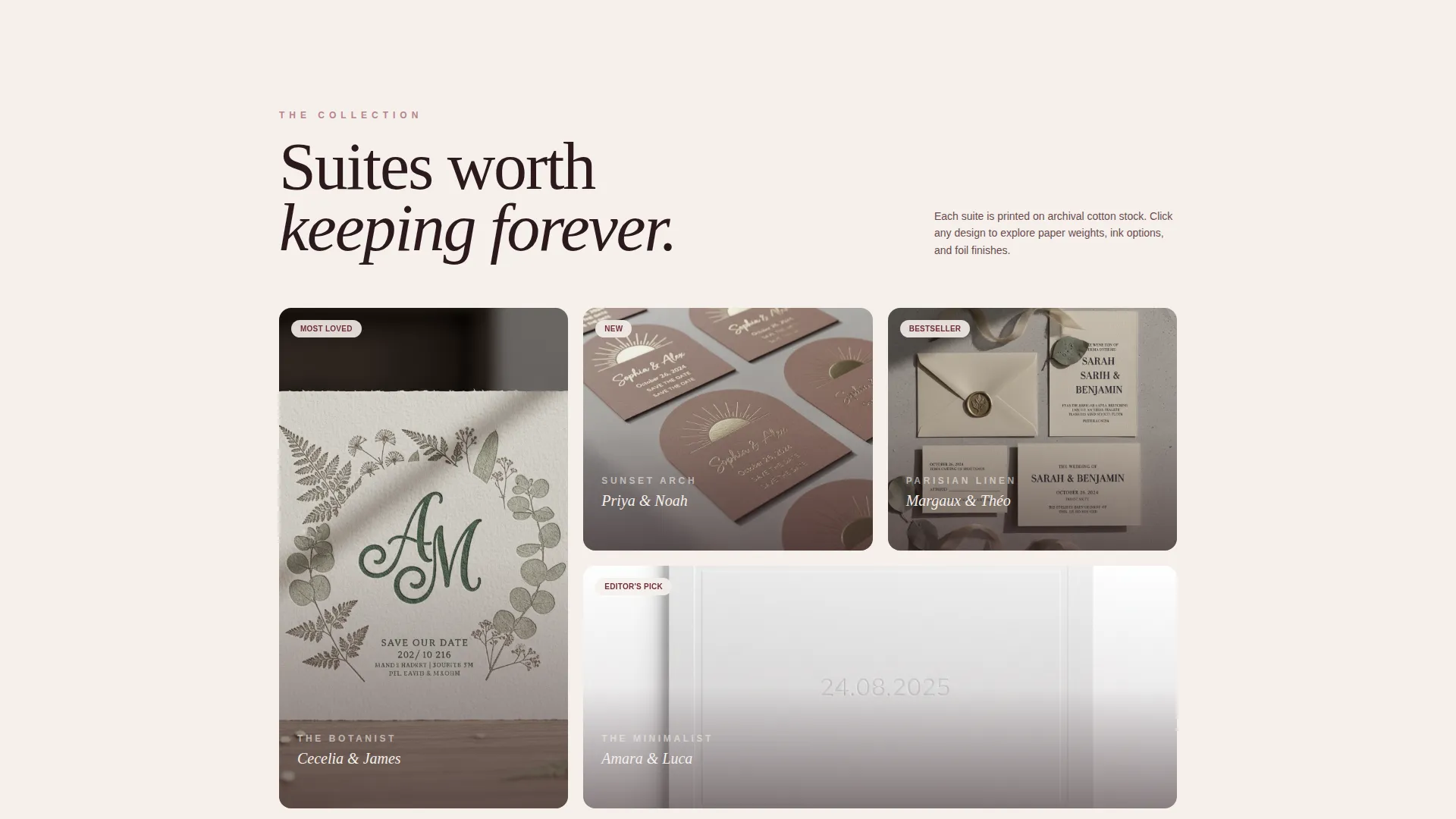 Elegant Save-the-Date & RSVP Studio Landing Page