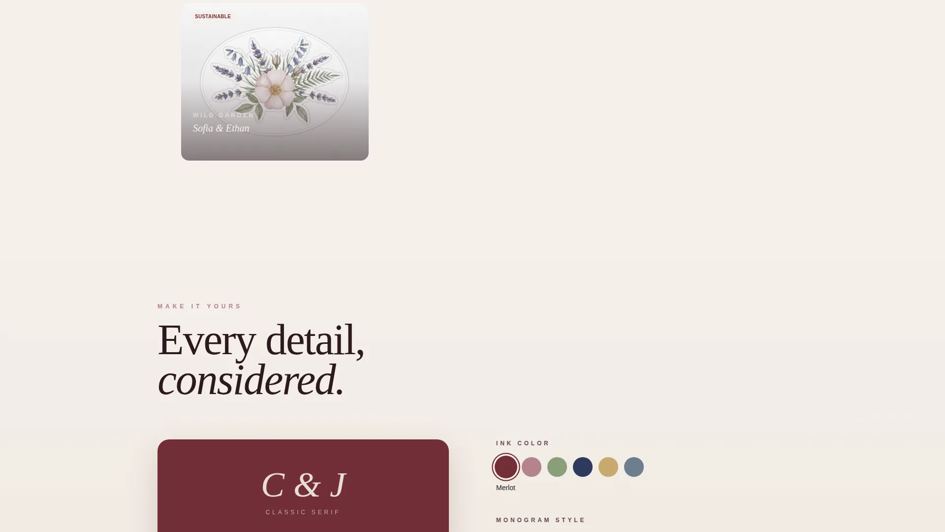 Elegant Save-the-Date & RSVP Studio Landing Page